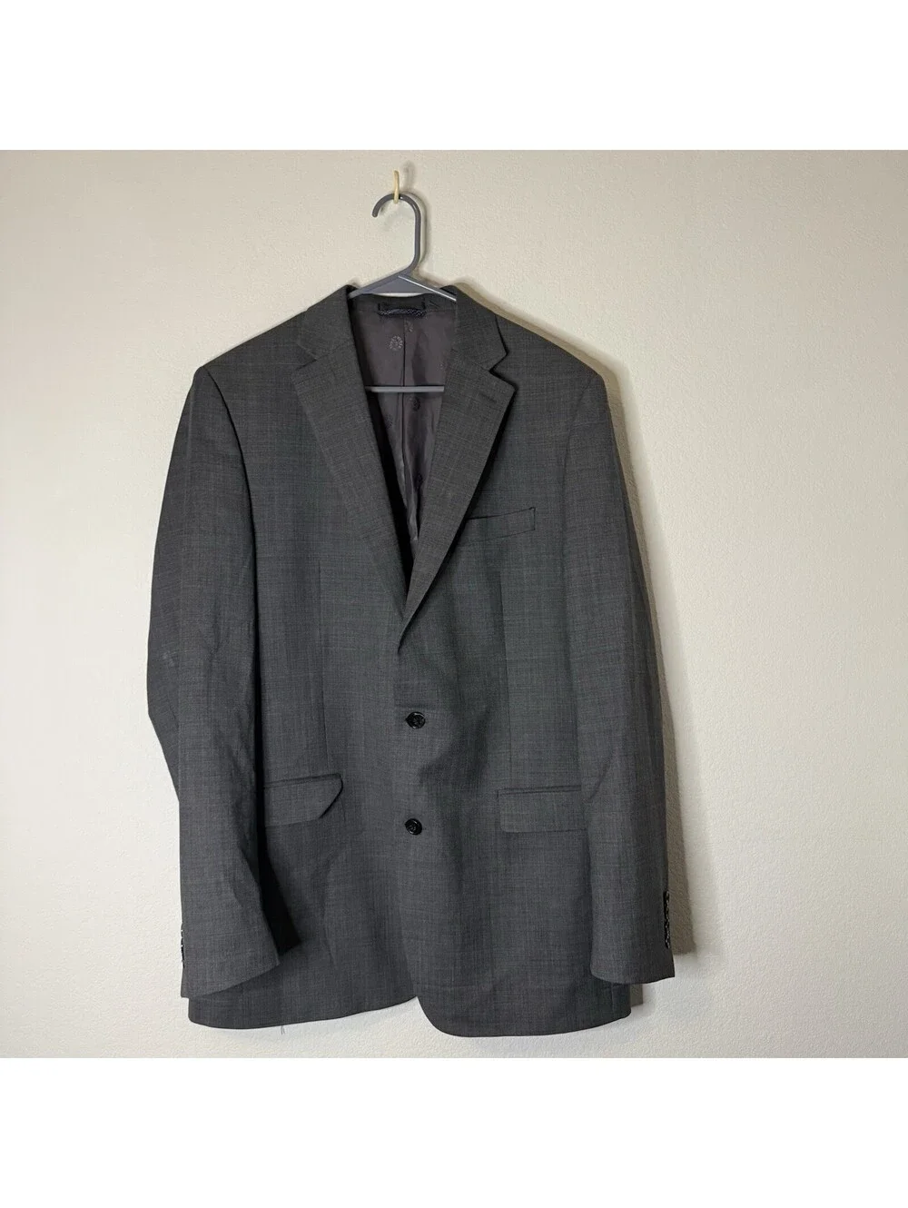 Lauren Ralph Lauren Mens 42 XL Gray 100% Wool Blazer Sport Coat Two Button